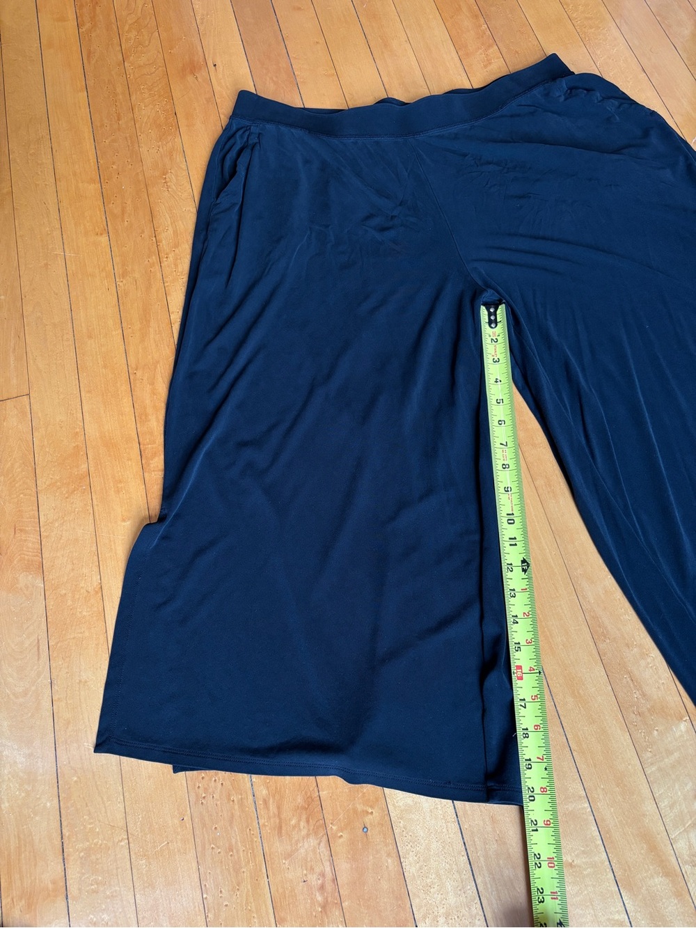 EUC Eileen Fisher Flowy Slit Hem Wide-Leg Ankle Pants in Black | Women’s Plus 1X - Picture 10 of 16